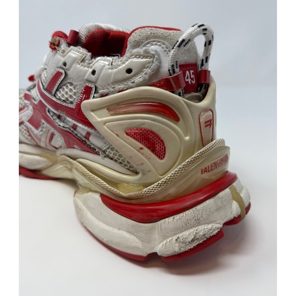Balenciaga Runner Sneaker Red/White Size 12 US 45 EU - Picture 9 of 10